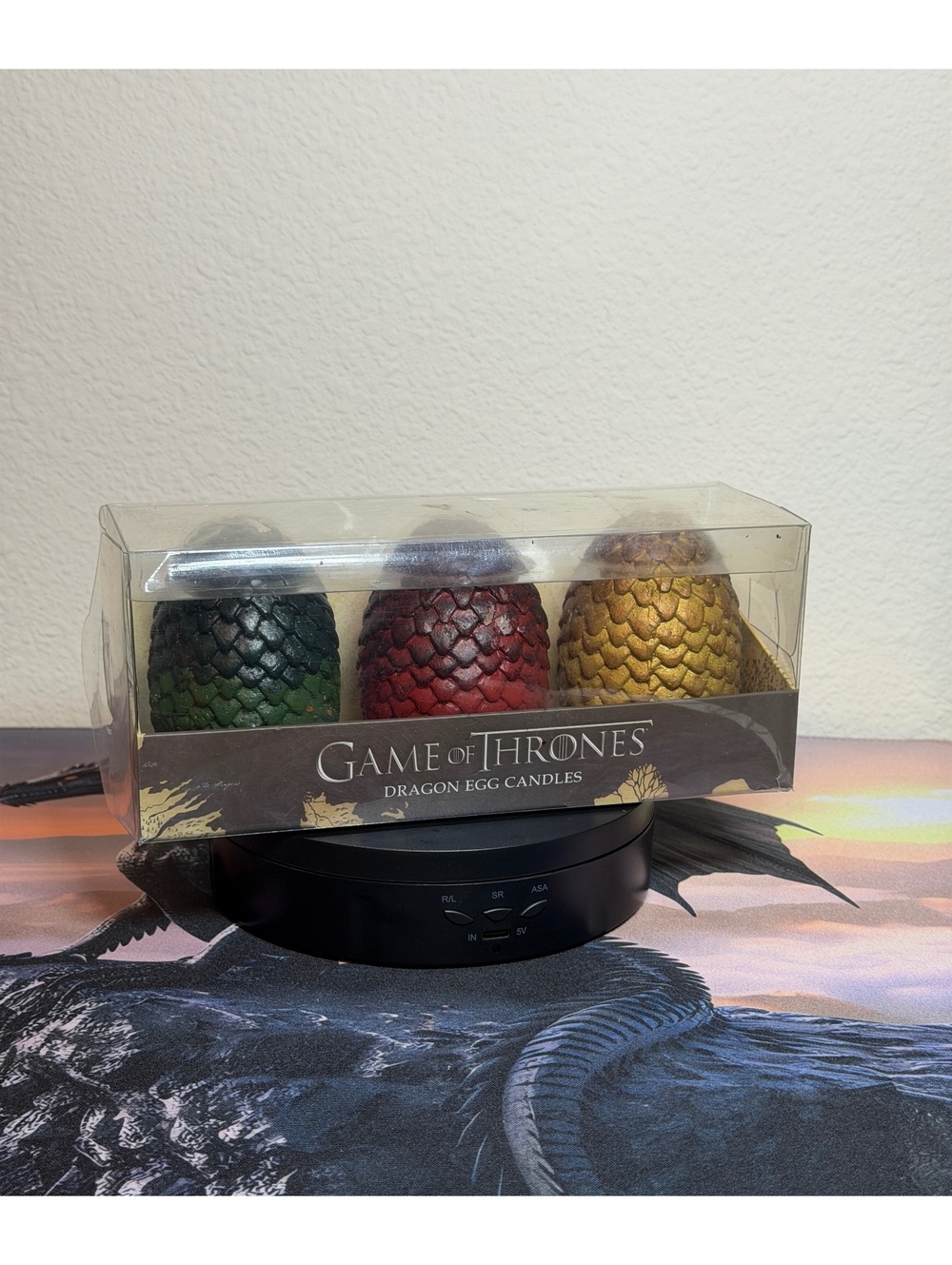 3 pack Game of Thrones Dragon Egg Unscented Candles
